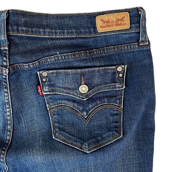 Levi's sz. 14,  505 straight leg embellished pockets, dark blue wash jeans #1624 - Picture 10 of 11